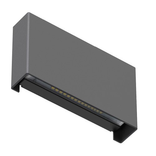 Buitenlamp Elroy muurlamp medium zwart aluminium modern