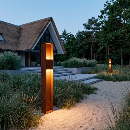 Buitenverlichting Ferro 140 tuinlamp cortenstaal