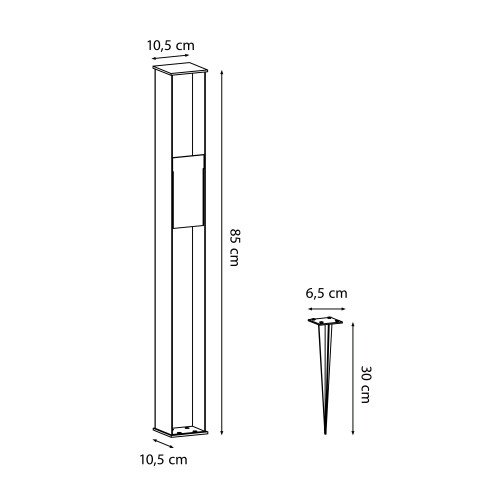 Buitenverlichting Ferro 85 tuinlamp cortenstaal