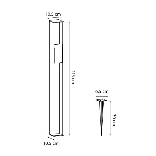 Buitenverlichting Ferro 115 tuinlamp cortenstaal