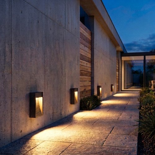 Buitenverlichting Ridge muurlamp zwartbruin