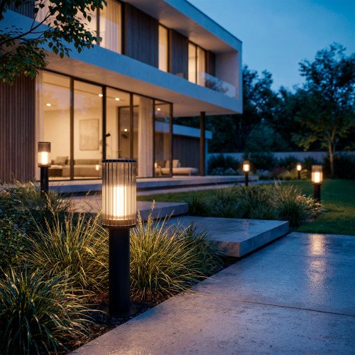 Buitenverlichting Sablon 3 tuinlamp zwartbruin