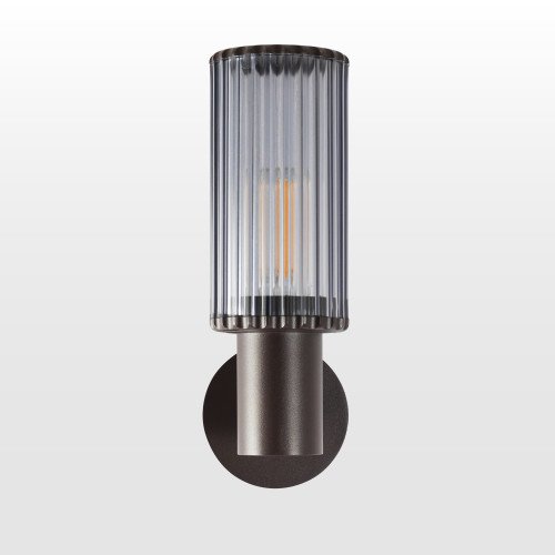 Buitenverlichting Sablon muurlamp zwartbruin