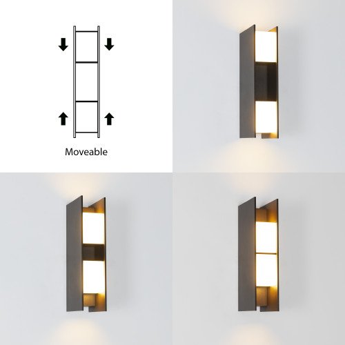Buitenlamp Forms muurlamp zwartbruin modern 