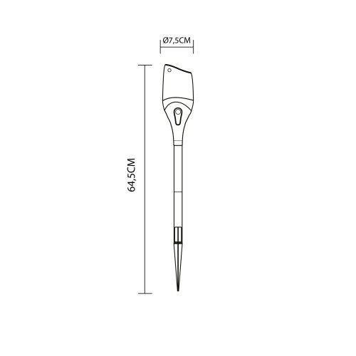 4x Torch Solar Tuinlamp Zwart
