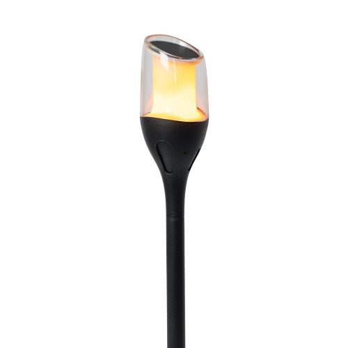 4x Torch Solar Tuinlamp Zwart