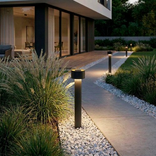 buitenlamp Leeds tuinlamp zwart aluminium modern