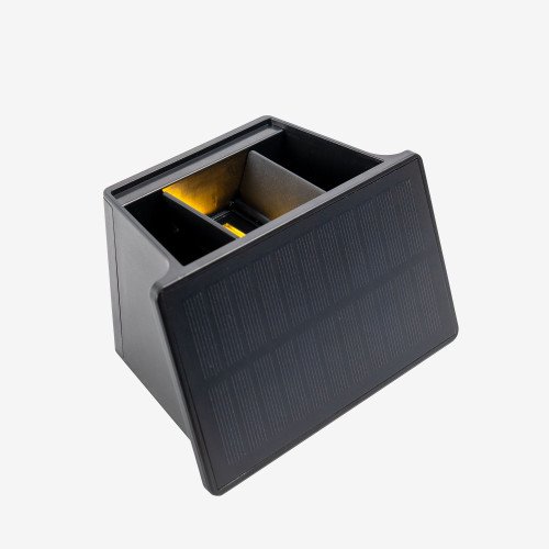 Buitenlamp Mitch solar muurlamp zwart modern
