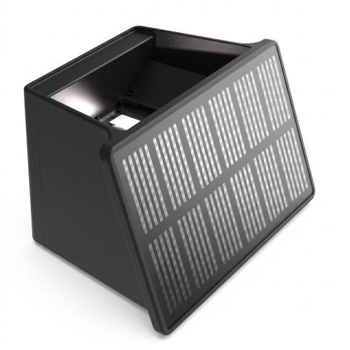 Buitenlamp Mitch solar muurlamp zwart modern