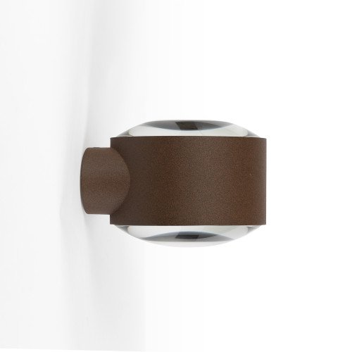 Rustiek bruine convex glazen venster modern wandlamp up&down
