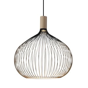 Binnenverlichting Isabel hanglamp zwart beige