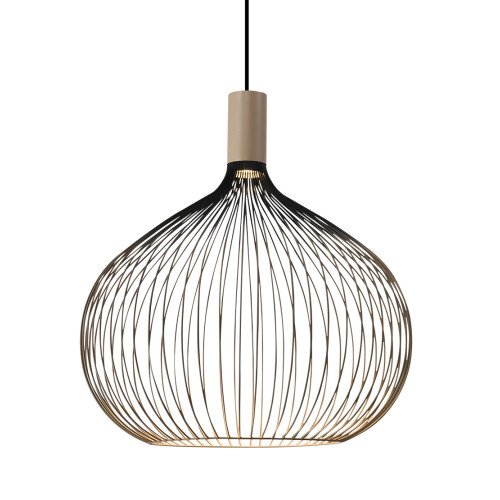 Binnenverlichting Isabel hanglamp zwart beige