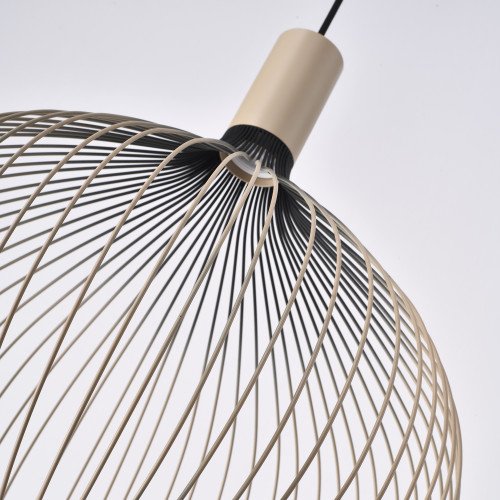 Binnenverlichting Isabel hanglamp zwart beige