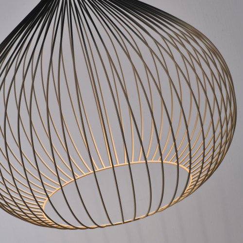 Binnenverlichting Isabel hanglamp zwart beige