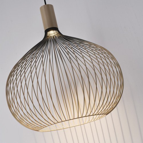 Binnenverlichting Isabel hanglamp zwart beige