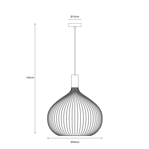Binnenverlichting Isabel hanglamp zwart beige