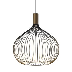 Binnenverlichting Isabel hanglamp zwart goud