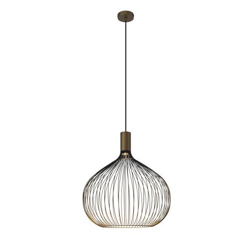 Binnenverlichting Isabel hanglamp zwart goud