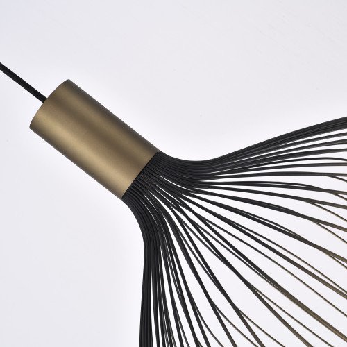 Binnenverlichting Isabel hanglamp zwart goud
