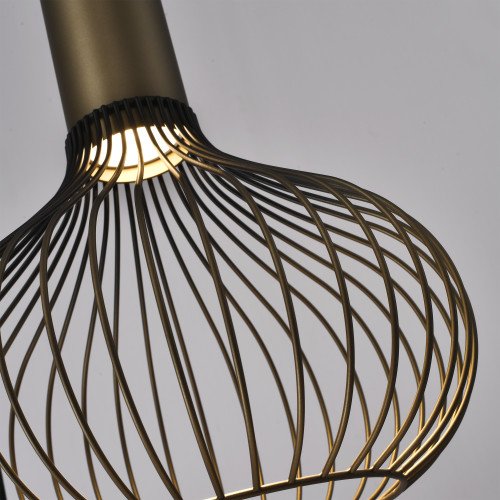 Binnenverlichting Isabel 3-lichts hanglamp zwart goud