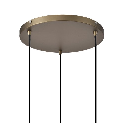 Binnenverlichting Isabel 3-lichts hanglamp zwart goud
