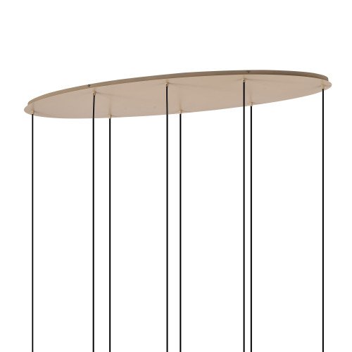 Binnenverlichting Isabel 8-lichts hanglamp zwart beige