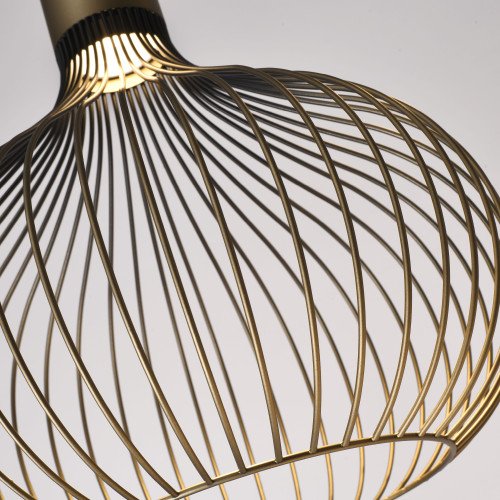 Binnenverlichting Isabel 8-lichts hanglamp zwart goud