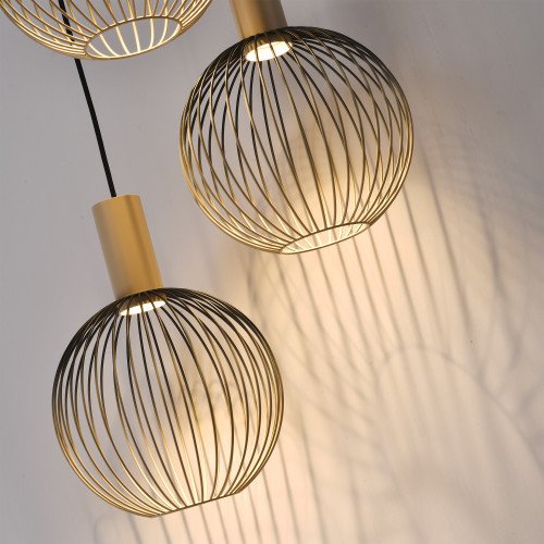 Binnenverlichting Ascha hanglamp zwart beige