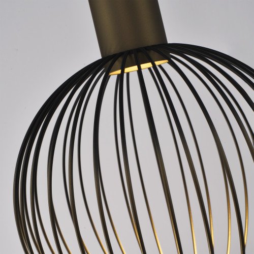 Binnenverlichting Ascha hanglamp zwart champagne