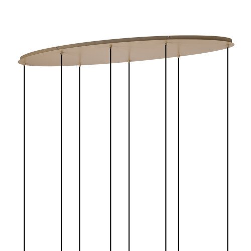 Binnenverlichting 8-lichts Ascha hanglamp zwart biege