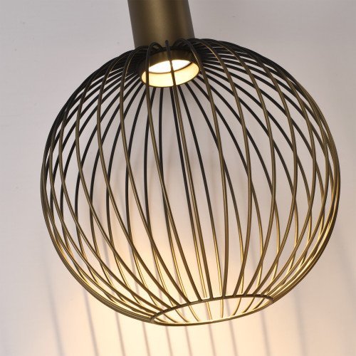 Binnenverlichting 8-lichts Ascha hanglamp zwart goud