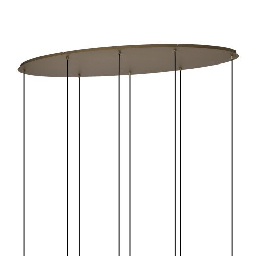 Binnenverlichting 8-lichts Ascha hanglamp zwart goud