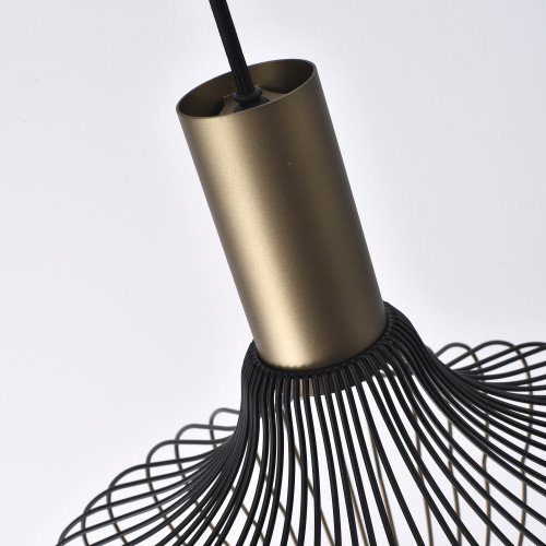 Binnenverlichting 1-lichts Asli zwart goud