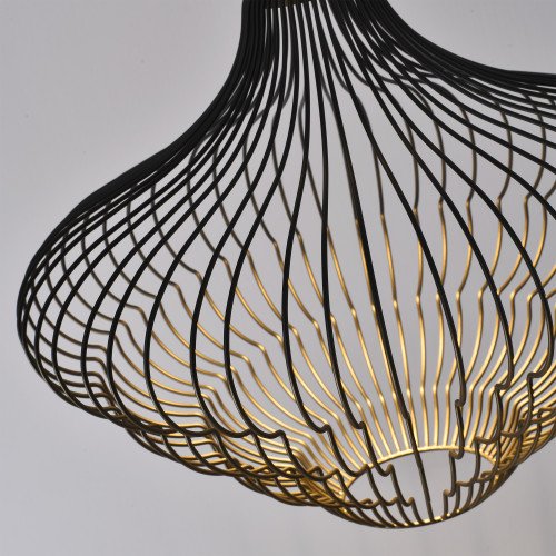 Binnenverlichting 1-lichts Asli zwart goud