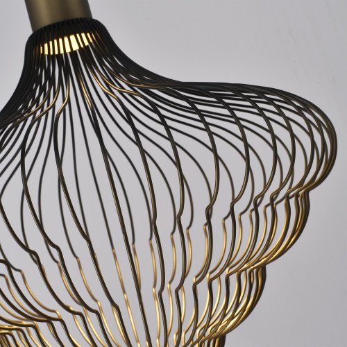 Binnenverlichting 1-lichts Asli zwart goud