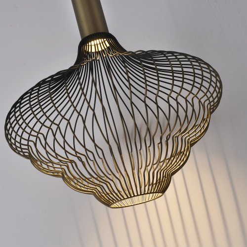 Binnenverlichting 1-lichts Asli zwart goud