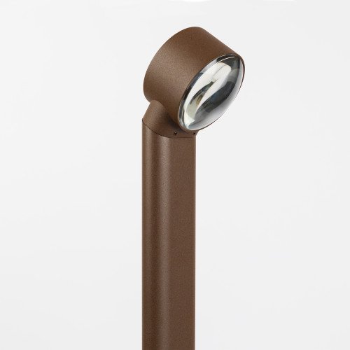 Buitenlamp Scope tuinlamp rustiek bruin aluminium bolle lens