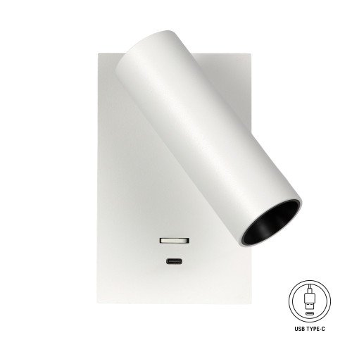 Binnenverlichting Elias bedlamp wit richtbaar