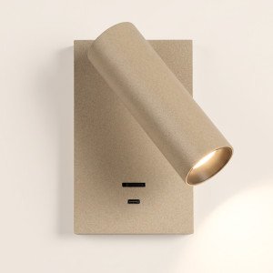 Binnenverlichting Elias bedlamp champagne richtbaar