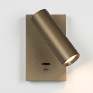 Binnenverlichting Elias bedlamp brons richtbaar