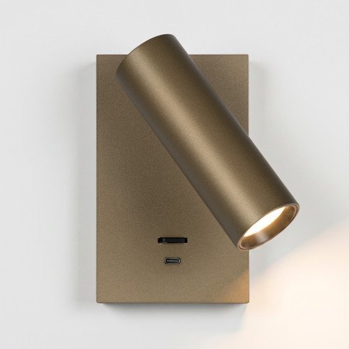 Binnenverlichting Elias bedlamp brons richtbaar