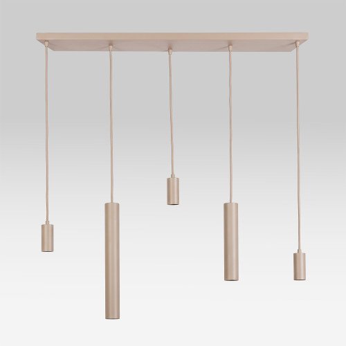 Binnenverlichting Nura 5 lichts hanglamp zand modern