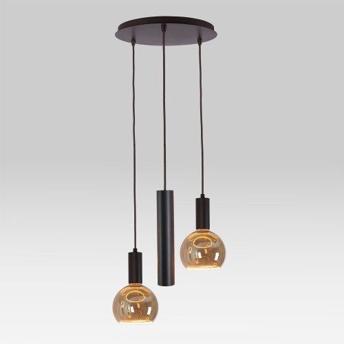 Binnenverlichting Zari 3 lichts hanglamp greige modern