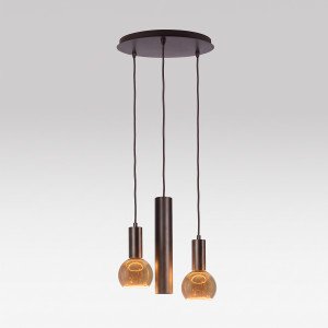 Binnenverlichting Zari 3 lichts hanglamp greige modern