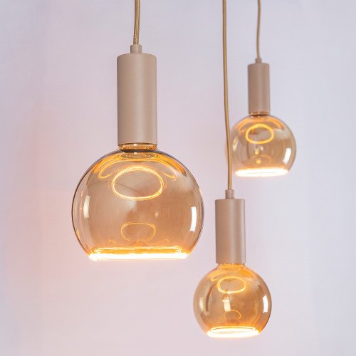 Binnenverlichting Zari 3 lichts hanglamp zand modern