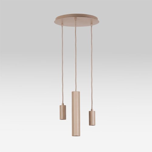 Binnenverlichting Zari 3 lichts hanglamp zand modern