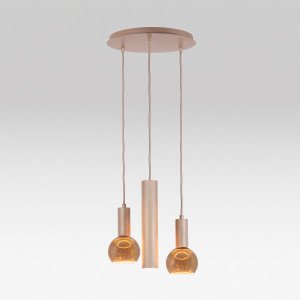 Binnenverlichting Zari 3 lichts hanglamp zand modern