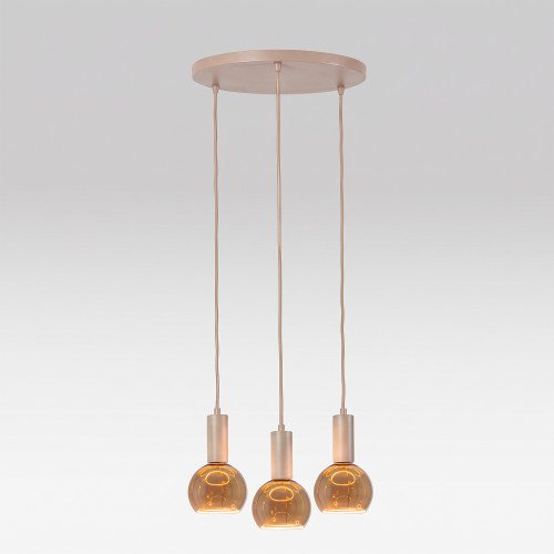 Binnenverlichting Dari 3 lichts hanglamp zand modern