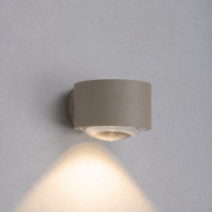 Champagne convex glazen venster modern wandlamp downlighter