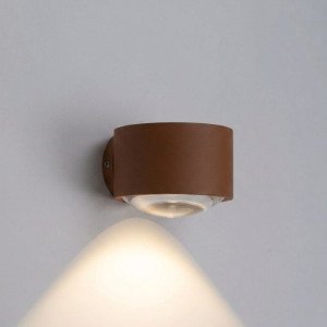 Rustiek bruine convex glazen venster modern wandlamp downlighter